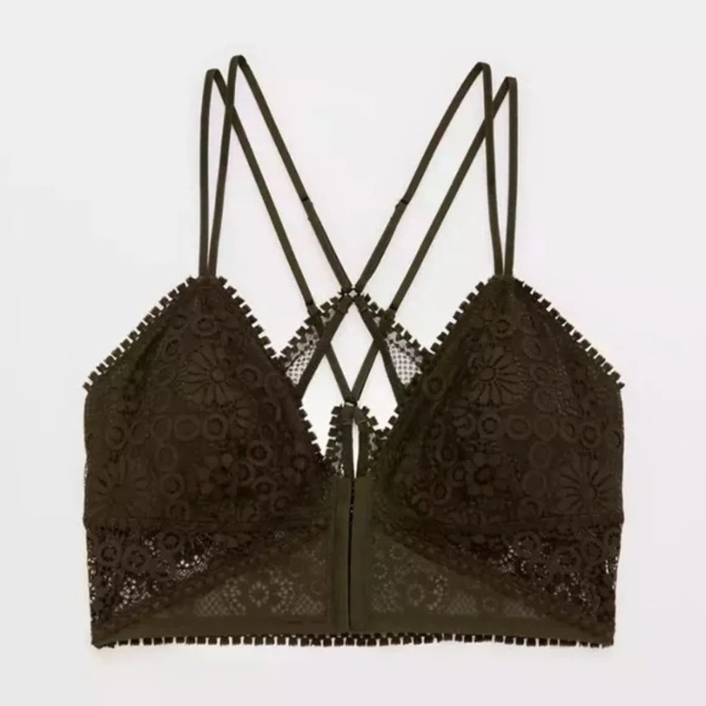 Aerie Joylace Padded Longline Bralette Small
